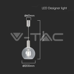5W LED Висящ Пендел Прозрачно Стъкло 3000K