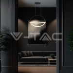 12W LED Висящ Пендел 1.5м 400mm 3000K Черно Тяло