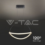 12W LED Висящ Пендел 1.5м 400mm 4000K Черно Тяло