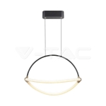 12W LED Висящ Пендел 1.5м 400mm 4000K Черно Тяло