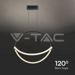 16W LED Висящ Пендел 1.5м 600mm 4000K Черно Тяло