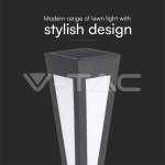 2W LED Соларна Градинска Лампа 3000K Черно тяло