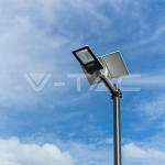 50W Улична Лампа Соларна 6000К Хибридна