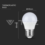 LED Крушка 4.5W E27 G45 6500K 3Бр/Сет