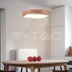 18W LED Пендел Дизайн Дърво+Бяло Тяло D400