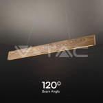 24W LED Пендел Дърво+Бяло Тяло L900*H40