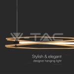 15W LED Пендел Дизайн Дърво+Бяло Тяло L1200