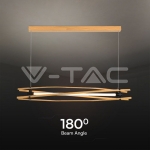 15W LED Пендел Дизайн Дърво+Бяло Тяло L1200