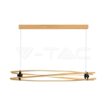 15W LED Пендел Дизайн Дърво+Бяло Тяло L1200