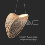 10W LED Пендел Дизайн Дърво D600