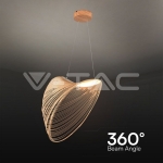 10W LED Пендел Дизайн Дърво D600