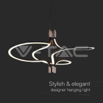 30W LED Пендел Дизайн Злато+ Черно Тяло