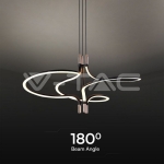 30W LED Пендел Дизайн Злато+ Черно Тяло