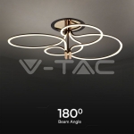 36W LED Пендел Дизайн Злато + Черно Тяло