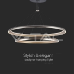 65W LED Пендел Дизайн Златно + Бяло Тяло D400+D600