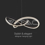 40W LED Пендел Дизайн Черно + Бяло Тяло D600