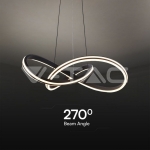 40W LED Пендел Дизайн Черно + Бяло Тяло D600