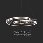 40W LED Пендел Дизайн Черно + Бяло Тяло