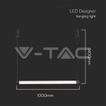 10W LED Пендел Дизайн Висящ Хоризонтален