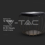 1W LED Дизайн Соларно Тяло Сиво Тяло 6000K+3000K