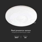 Сензор За Присъствие 3м Радиус IP65 Бял
