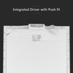 LED Панел 36W 595x595мм 120lm/W 4000K Вкл. Драйвер 6бр./Сет Flicker Free