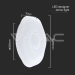 20W / 40W / 20W Плафон с Дистанционно Димируем