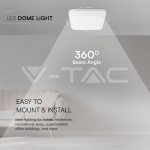 18W LED Плафон SAMSUNG Чип 4000K Квадрат Бяла Рамка IP44