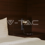 8W LED Аплик с USB 3000K Черно Тяло