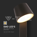 8W LED Аплик USB 3000K Черно Тяло