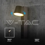 8W LED Аплик USB 3000K Черно Тяло