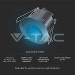 Сензор За Движение Вграждане В Таван Черен