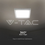 12W LED SAMSUNG Чип Backlit Панел Външен монтаж Квадрат 6400K