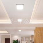 24W LED SAMSUNG Чип Backlit Панел Външен монтаж Квадрат 6400K