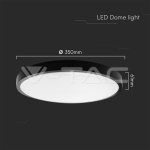 36W LED Плафон SAMSUNG Чип 4000K Кръг Бяла Рамка IP44