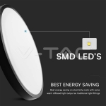 36W LED Плафон SAMSUNG Чип 6500K Кръг Бяла Рамка IP44