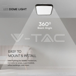 48W LED Плафон SAMSUNG Чип 3000K Квадрат Черна Рамка IP44