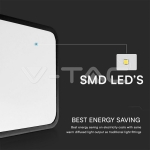 18W LED Плафон Сензор SAMSUNG Чип 4000K Квадрат Черна Рамка IP44