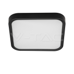 36W LED Плафон Сензор SAMSUNG Чип 4000K Квадрат Черна Рамка IP44