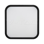 36W LED Плафон Сензор SAMSUNG Чип 4000K Квадрат Черна Рамка IP44