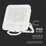 50W LED Прожектор SMD SAMSUNG Чип 1м Кабел Бяло Тяло Сиво Стъкло Мат 6500K