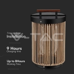 2.4W Соларна Лампа с Дръжка Въже 3000K