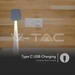 2W LED Настолна Лампа (80x370) 3в1 Димираща Бяло Тяло