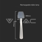 2W LED Настолна Лампа (80x370) 3в1 Димираща Бяло Тяло