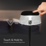 2W LED Настолна Лампа (130x285) 3в1 Димираща Черно Тяло