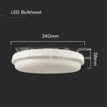 24W LED Плафон 4000K IP54