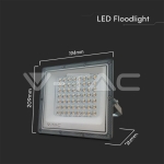 50W LED Прожектор 3в1 Сиво Тяло