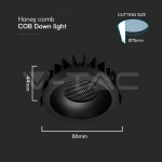 12W LED Луна Bridgelux 3в1 Черен Ринг + Черна Основа