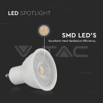 LED Крушка 6W GU10 SMD Пластик 110° 4000K