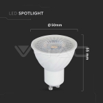 LED Крушка 6W GU10 SMD Пластик 110° 4000K